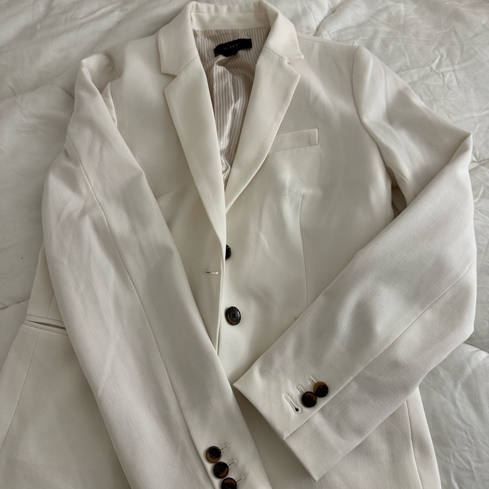 J. Crew Cream/white Blazer